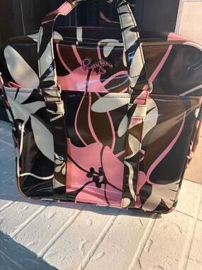 Roxy Floral Print Coated Canvas Tote Bag